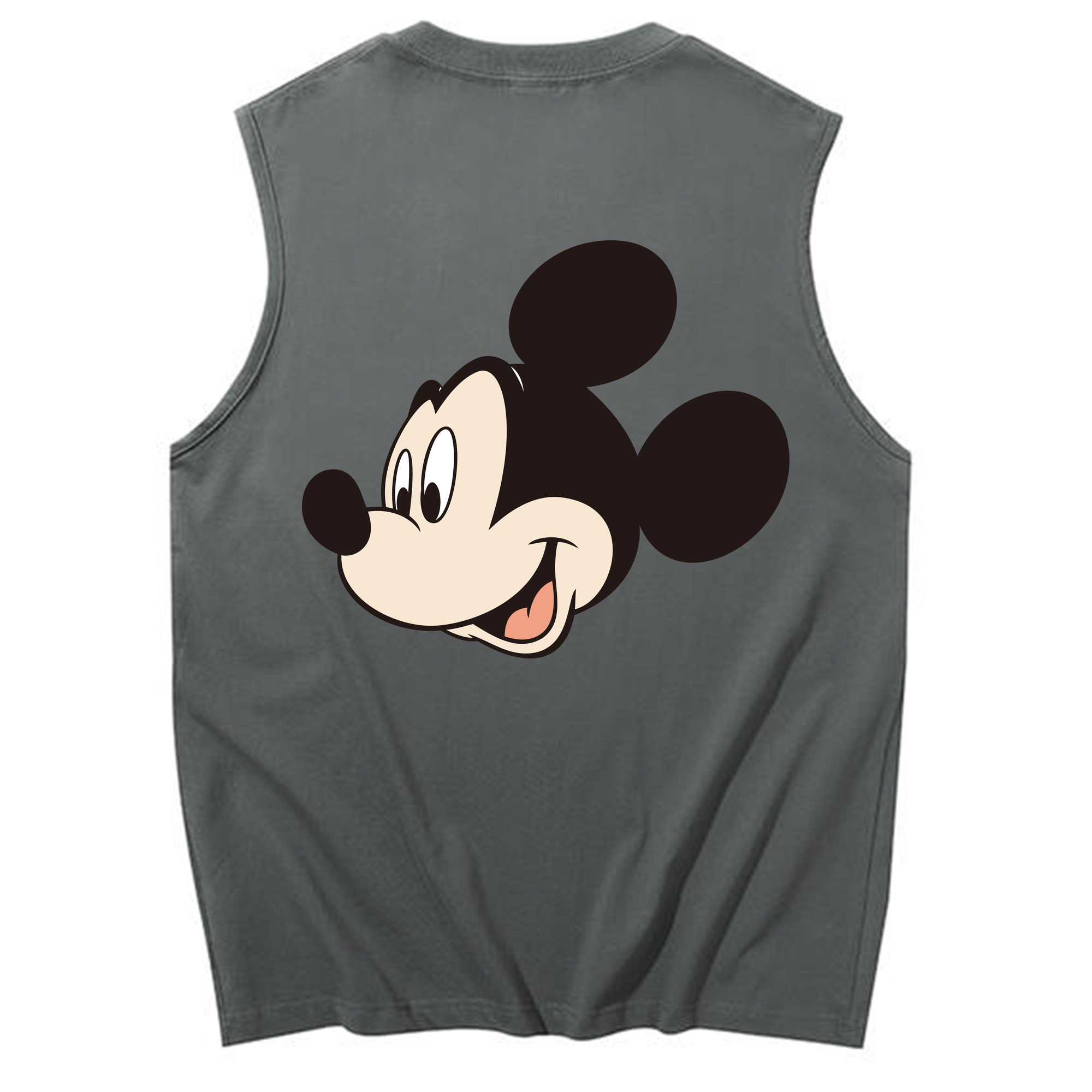 ミッキーマウス Mickey Mouse コットン100％タンクトップ（背面プリント）